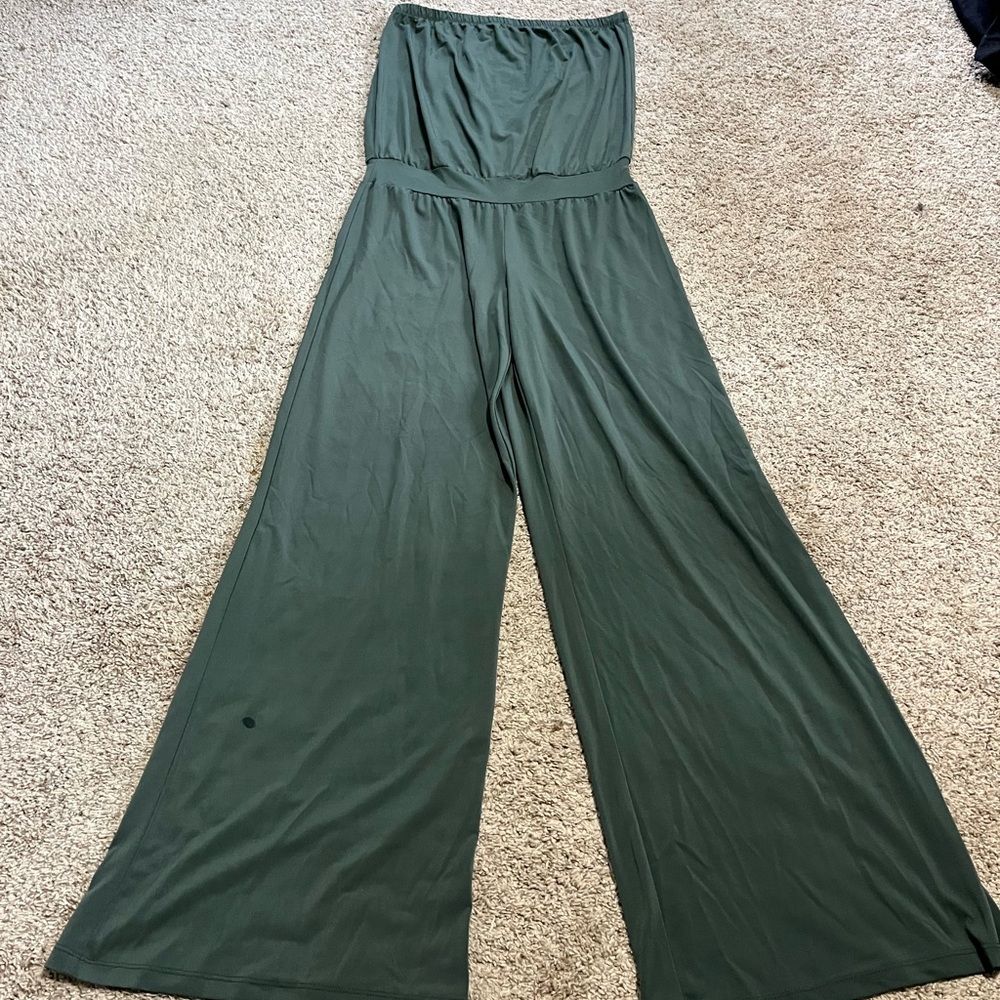 Carmen Marc Valvo Strapless Jumpsuit